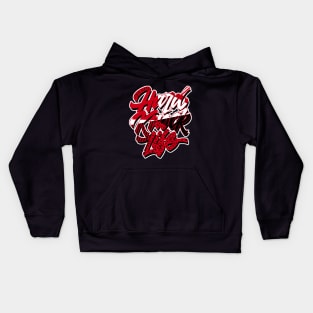 Hard Knock Chile Red Retro Sneaker Art Kids Hoodie